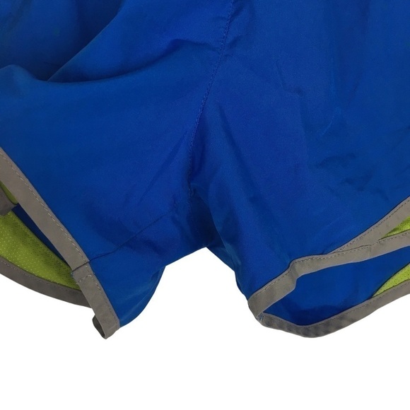 NIKE Women Running Shorts Dri-Fit Blue Green Grey White Swoosh Mesh Size XS - Picture 4 of 11